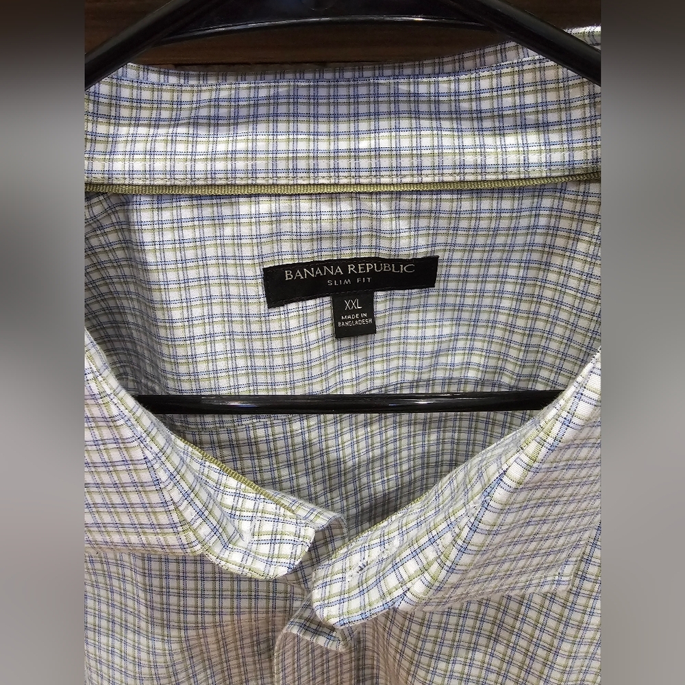 Banana Republic Men's Slim Fit  Button Down Shirt XXL